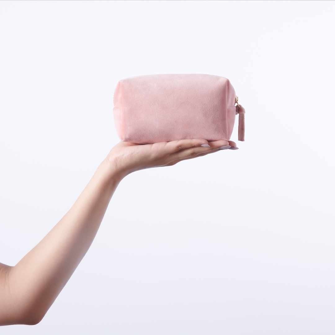 Pink on sale makeup pouch