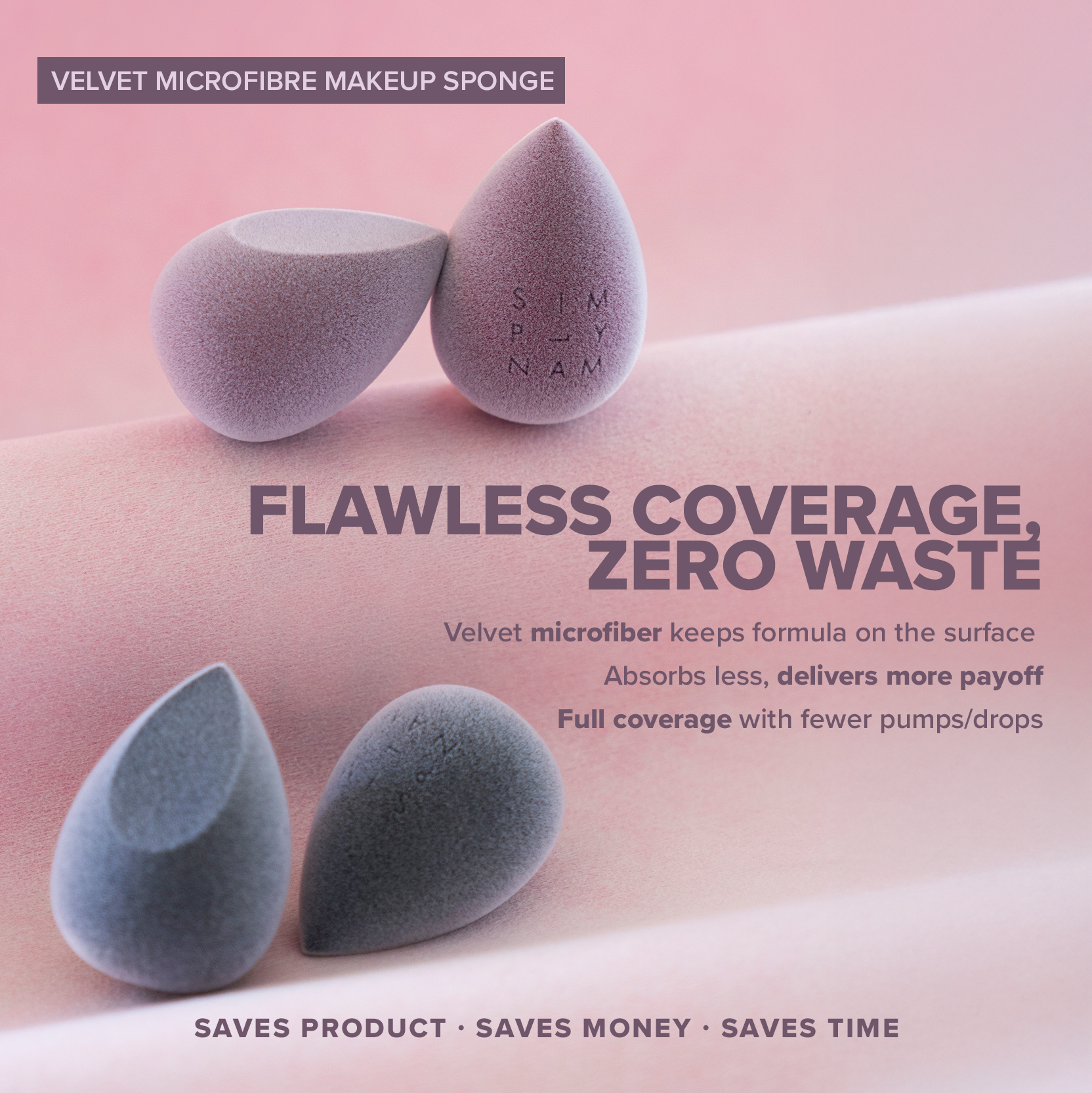 Velvet Microfiber Makeup Sponge: Malaga Wine