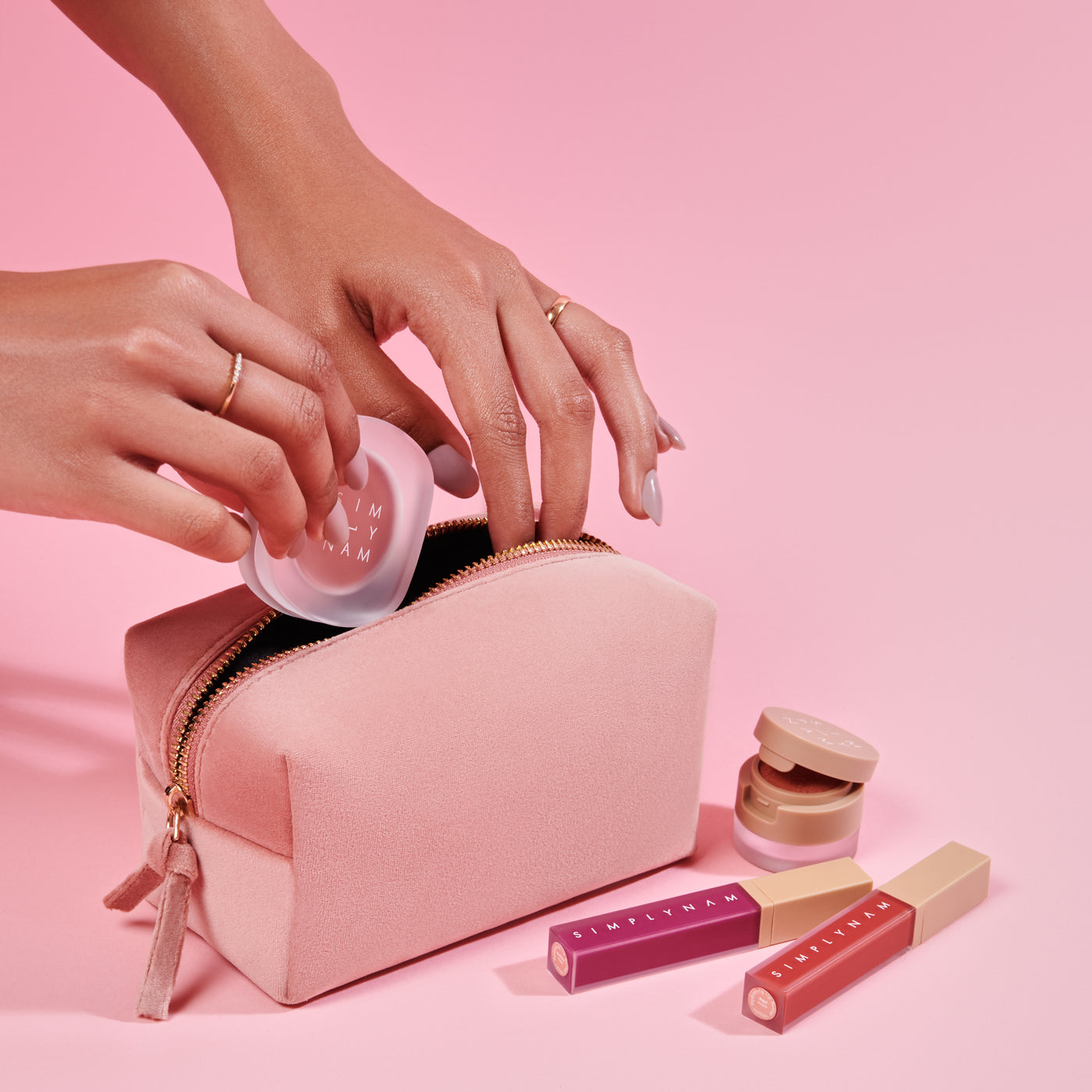 I Want It All Makeup Pouch (Pink)